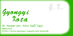 gyongyi kota business card